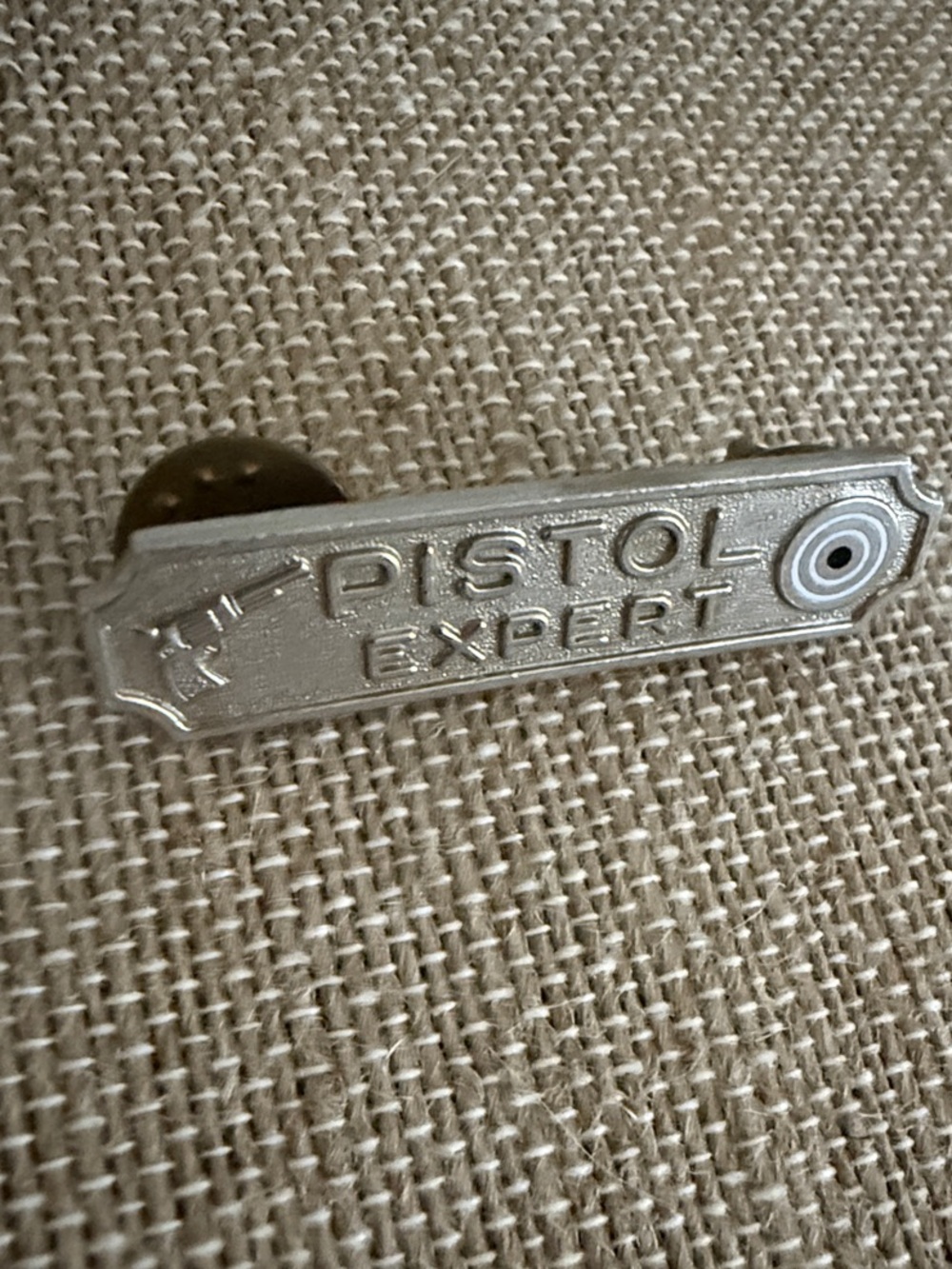 Pistol Expert Silver Shooting Lapel Pin